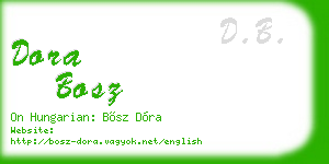 dora bosz business card